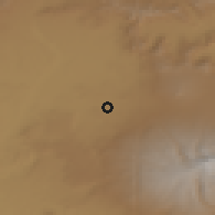 Shaded relief of the 53 km around Nor Kyanq, drawn from the GMTED2010 grid