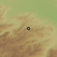 Shaded relief of the 53 km around Noyemberyan, drawn from the GMTED2010 grid