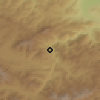 Shaded relief of the 53 km around Odzun, drawn from the GMTED2010 grid