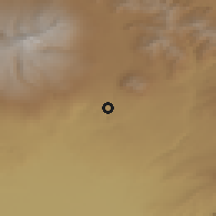 Shaded relief of the 53 km around Ohanavan, drawn from the GMTED2010 grid