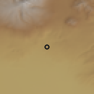Shaded relief of the 53 km around Oshakan, drawn from the GMTED2010 grid