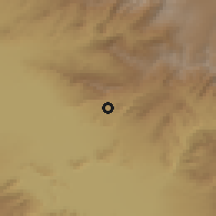 Shaded relief of the 53 km around Paruyr Sevak, drawn from the GMTED2010 grid