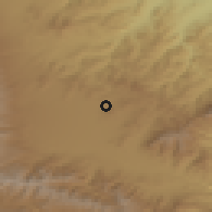 Shaded relief of the 53 km around Petrovka, drawn from the GMTED2010 grid