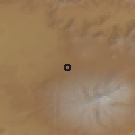 Shaded relief of the 53 km around Pokr Mantash, drawn from the GMTED2010 grid