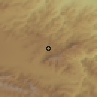 Shaded relief of the 53 km around Privolnoye, drawn from the GMTED2010 grid