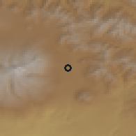 Shaded relief of the 53 km around Quchak, drawn from the GMTED2010 grid