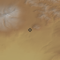 Shaded relief of the 53 km around Saghmosavan, drawn from the GMTED2010 grid