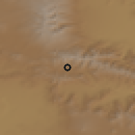 Shaded relief of the 53 km around Sarapat, drawn from the GMTED2010 grid