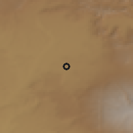 Shaded relief of the 53 km around Saratak, drawn from the GMTED2010 grid