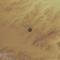Shaded relief of the 53 km around Sarchapet, drawn from the GMTED2010 grid