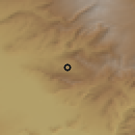 Shaded relief of the 53 km around Shaghap, drawn from the GMTED2010 grid