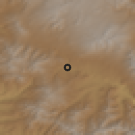 Shaded relief of the 53 km around Shaghat, drawn from the GMTED2010 grid