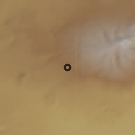 Shaded relief of the 53 km around Shgharshik, drawn from the GMTED2010 grid