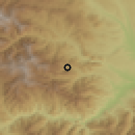 Shaded relief of the 54 km around Shikahogh, drawn from the GMTED2010 grid