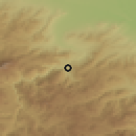 Shaded relief of the 53 km around Shnogh, drawn from the GMTED2010 grid
