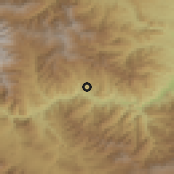 Shaded relief of the 54 km around Shvanidzor, drawn from the GMTED2010 grid