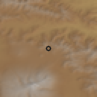 Shaded relief of the 53 km around Sipan, drawn from the GMTED2010 grid
