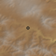 Shaded relief of the 53 km around Sisian, drawn from the GMTED2010 grid