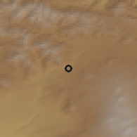 Shaded relief of the 53 km around Solak, drawn from the GMTED2010 grid