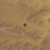 Shaded relief of the 53 km around Stepanavan, drawn from the GMTED2010 grid