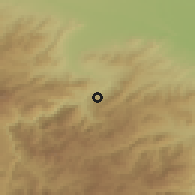 Shaded relief of the 53 km around Archis, drawn from the GMTED2010 grid