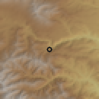 Shaded relief of the 54 km around Tandzatap, drawn from the GMTED2010 grid