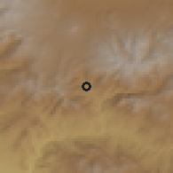 Shaded relief of the 53 km around Taratumb, drawn from the GMTED2010 grid