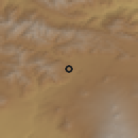 Shaded relief of the 53 km around Tsaghkadzor, drawn from the GMTED2010 grid