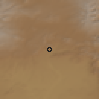Shaded relief of the 53 km around Aregnadem, drawn from the GMTED2010 grid
