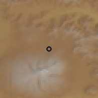 Shaded relief of the 53 km around Tsaghkahovit, drawn from the GMTED2010 grid