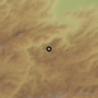 Shaded relief of the 53 km around Tsaghkashat, drawn from the GMTED2010 grid