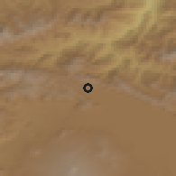 Shaded relief of the 53 km around Tsovagyugh, drawn from the GMTED2010 grid