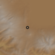 Shaded relief of the 53 km around Tsovasar, drawn from the GMTED2010 grid