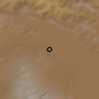 Shaded relief of the 53 km around Tsovazard, drawn from the GMTED2010 grid