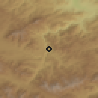 Shaded relief of the 53 km around Tumanyan, drawn from the GMTED2010 grid
