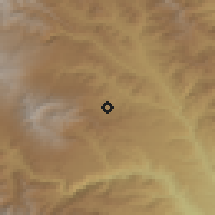 Shaded relief of the 53 km around Vaghatur, drawn from the GMTED2010 grid