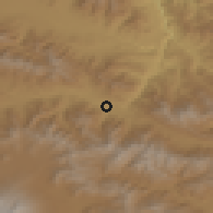 Shaded relief of the 53 km around Vanadzor, drawn from the GMTED2010 grid