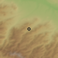Shaded relief of the 53 km around Varagavan, drawn from the GMTED2010 grid