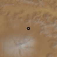Shaded relief of the 53 km around Vardablur, drawn from the GMTED2010 grid