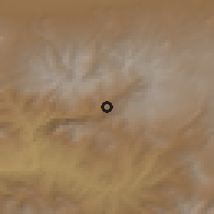 Shaded relief of the 53 km around Vardahovit, drawn from the GMTED2010 grid