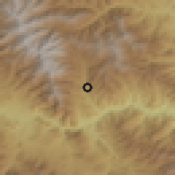 Shaded relief of the 54 km around Vardanidzor, drawn from the GMTED2010 grid