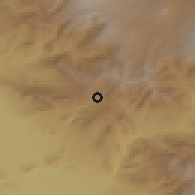 Shaded relief of the 53 km around Vardashat, drawn from the GMTED2010 grid