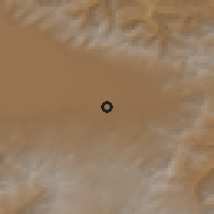 Shaded relief of the 53 km around Vardenis, drawn from the GMTED2010 grid