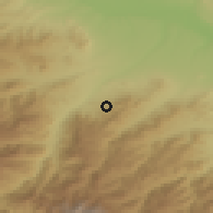 Shaded relief of the 53 km around Vazashen, drawn from the GMTED2010 grid
