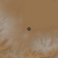 Shaded relief of the 53 km around Verin Getashen, drawn from the GMTED2010 grid