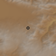 Shaded relief of the 53 km around Verin Shorzha, drawn from the GMTED2010 grid