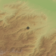 Shaded relief of the 53 km around Voskepar, drawn from the GMTED2010 grid