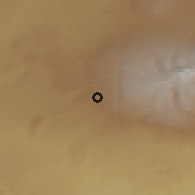 Shaded relief of the 53 km around Vosketas, drawn from the GMTED2010 grid