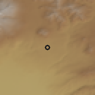 Shaded relief of the 53 km around Yeghvard, drawn from the GMTED2010 grid