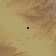 Shaded relief of the 53 km around Yeraskh, drawn from the GMTED2010 grid